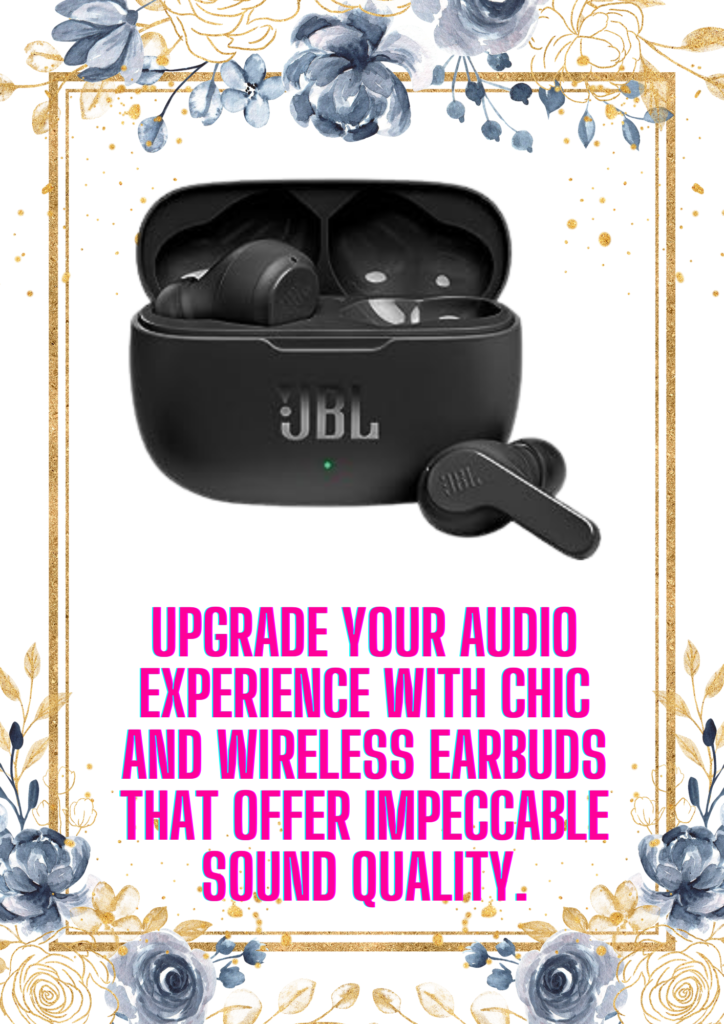 Upgrade your audio experience with chic and wireless earbuds that offer impeccable sound quality. 